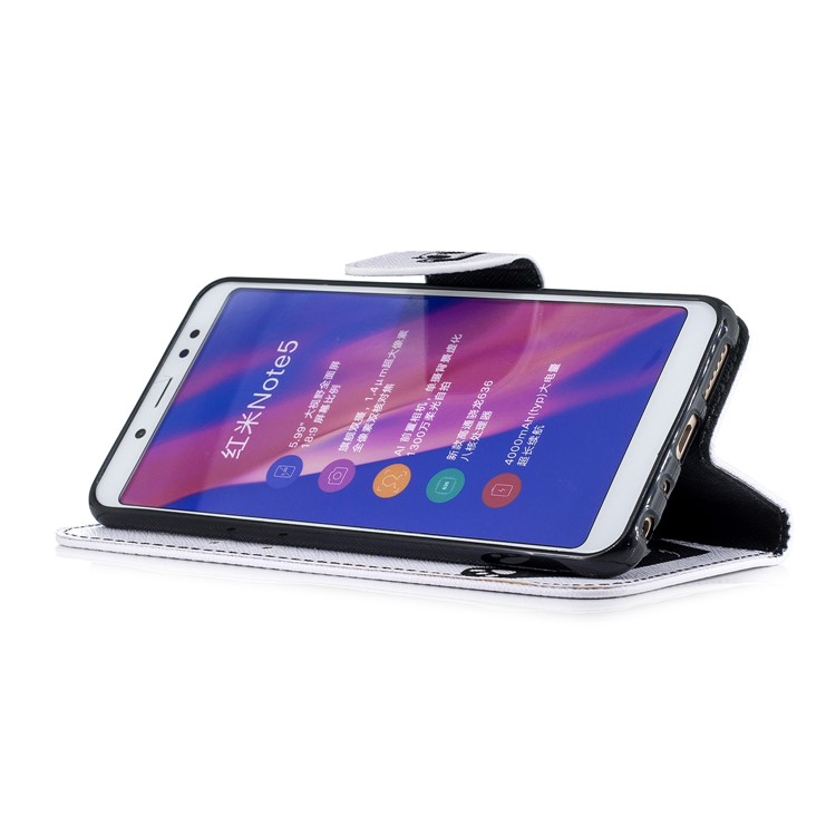 Patterned Wallet Magnetic Leather Shell for Xiaomi Redmi Note 5 Pro (Dual Camera) / Redmi Note 5 (China) - Adorable Panda-7