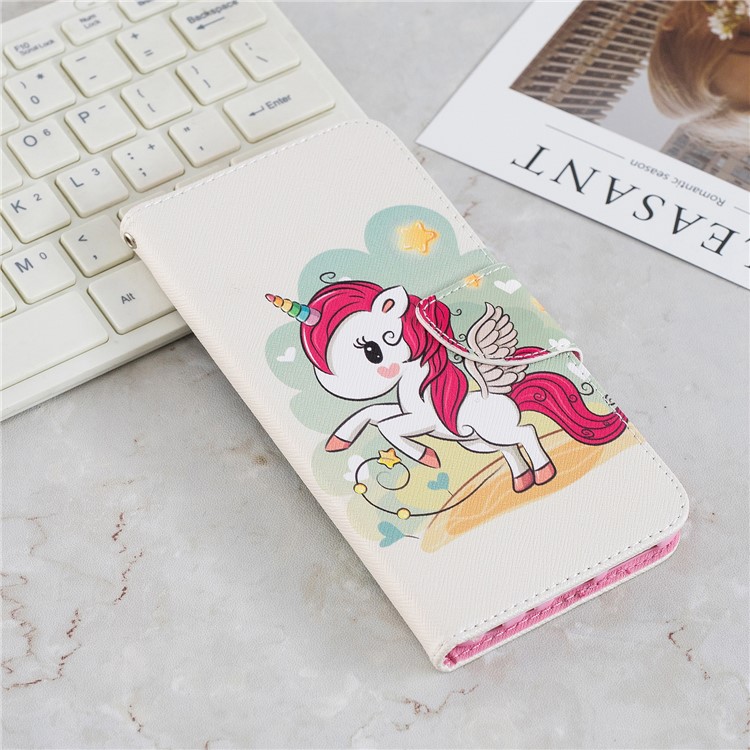 Patterned Wallet Stand Leather Flip Casing for Xiaomi Redmi Note 5 Pro (Dual Camera) / Redmi Note 5 (China) - Unicorn-2