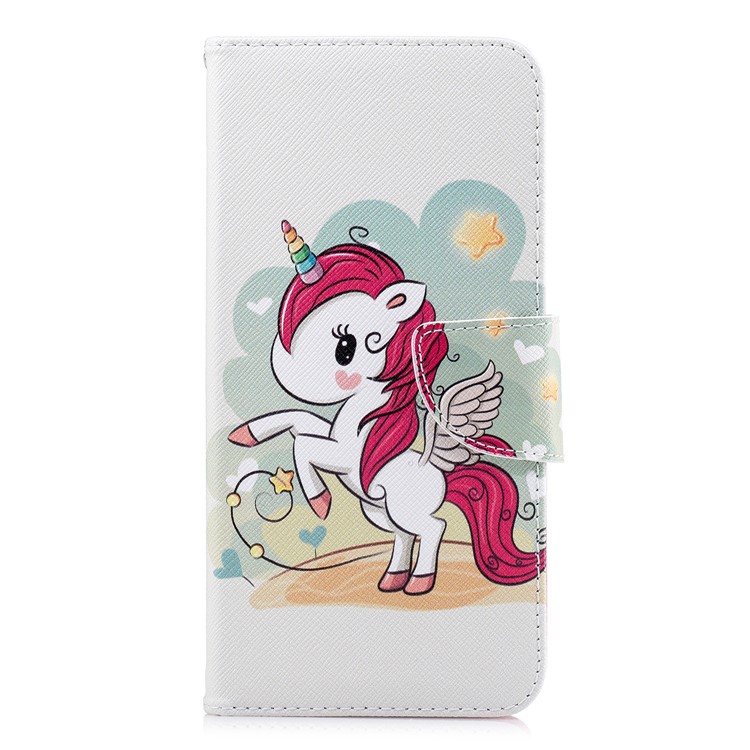 Patterned Wallet Stand Leather Flip Casing for Xiaomi Redmi Note 5 Pro (Dual Camera) / Redmi Note 5 (China) - Unicorn-4