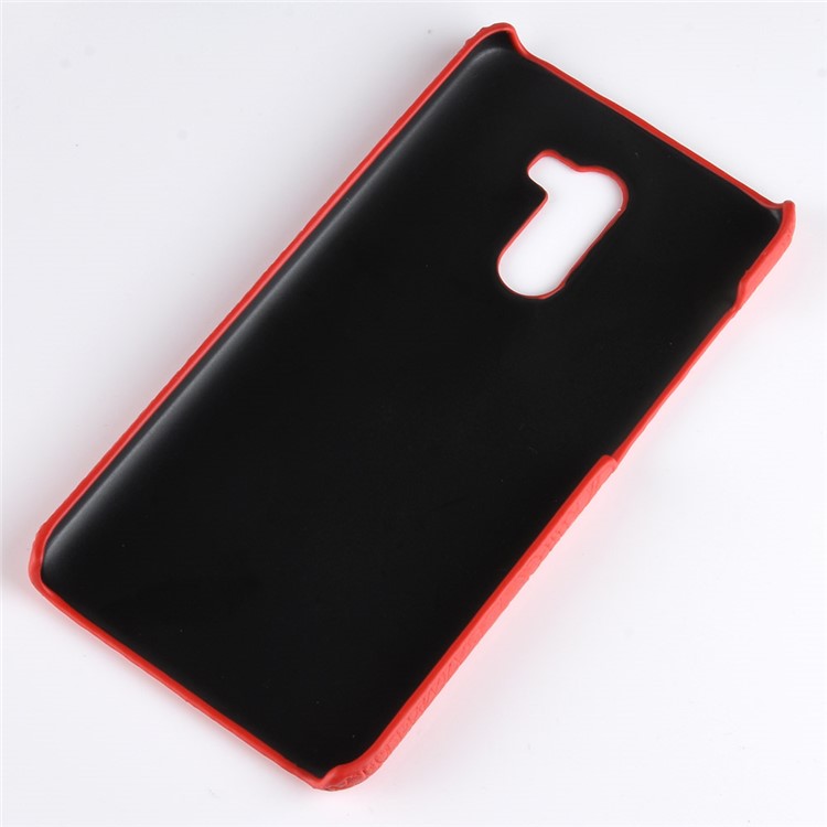 Crocodile Texture Leather Coated Hard Plastic Case for Xiaomi Pocophone F1 / Poco F1 (India) - Red-4