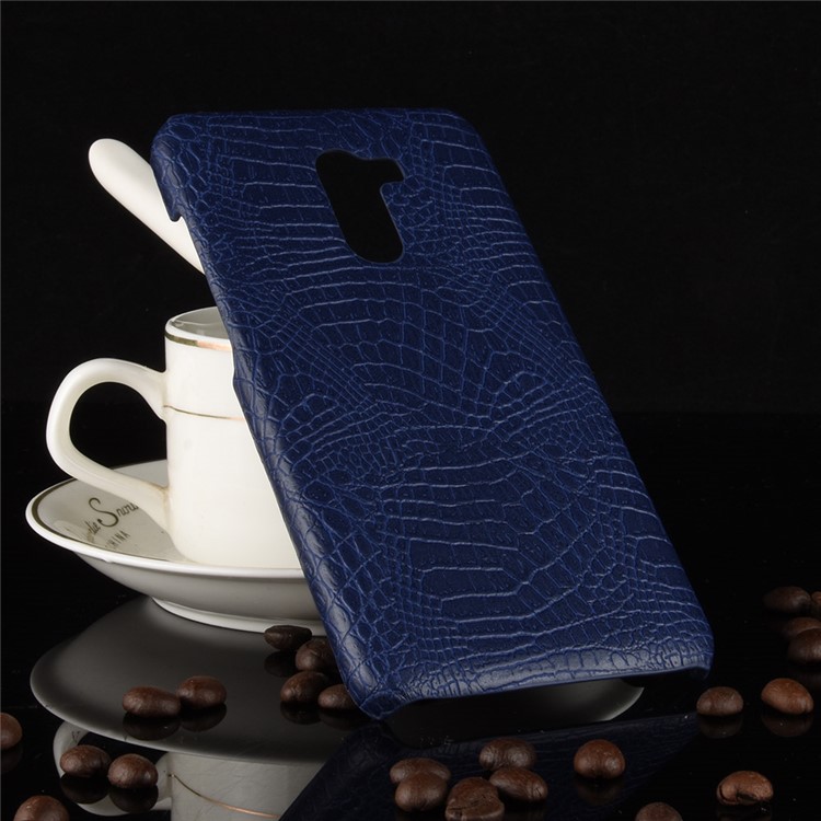 Crocodile Texture Leather Coated Hard Back Case for Xiaomi Pocophone F1 / Poco F1 (India) - Blue-4