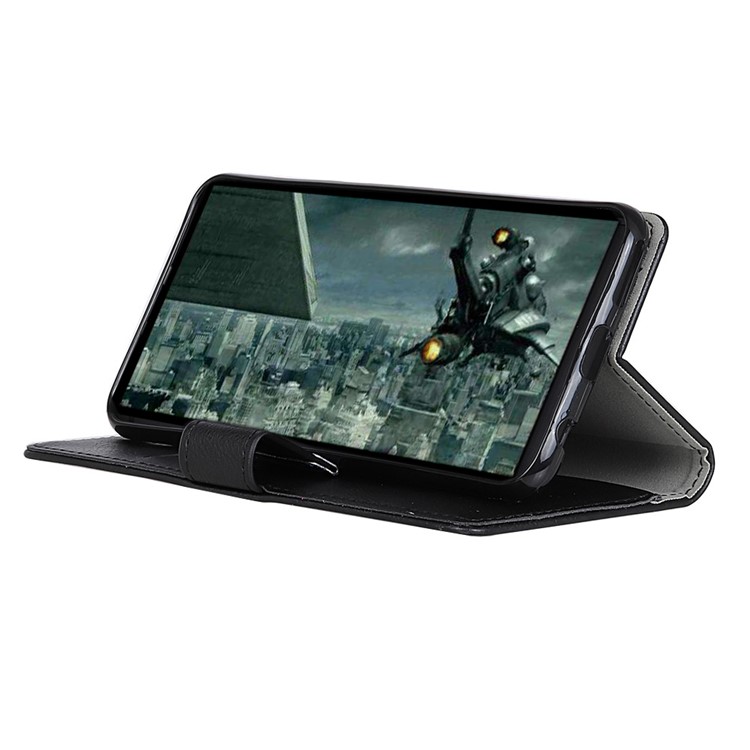 Crazy Horse Split Leather Case for Xiaomi Pocophone F1 / Poco F1 (India) Wallet Stand Cell Phone Cover - Black-3