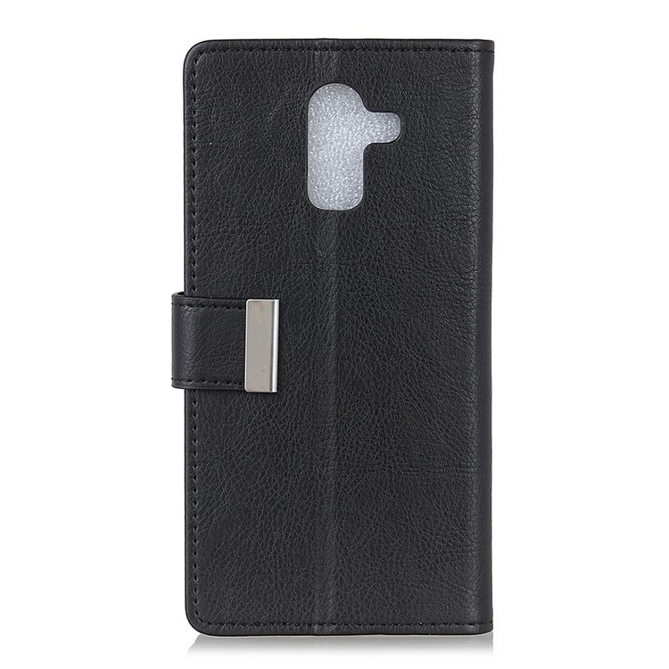 Crazy Horse Split Leather Case for Xiaomi Pocophone F1 / Poco F1 (India) Wallet Stand Cell Phone Cover - Black-5