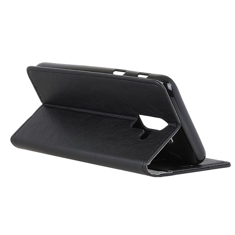 Crazy Horse Split Leather Case for Xiaomi Pocophone F1 / Poco F1 (India) Wallet Stand Cell Phone Cover - Black-7