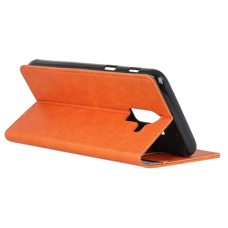 Crazy Horse Split Leather Shell for Xiaomi Pocophone F1 / Poco F1 (India) Wallet Stand Cell Phone Cover - Orange-7