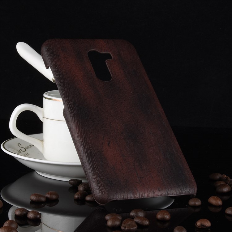 Wood Texture PU Leather Coated PC Protection Back Case for Xiaomi Pocophone F1 / Poco F1 (India) - Black-5
