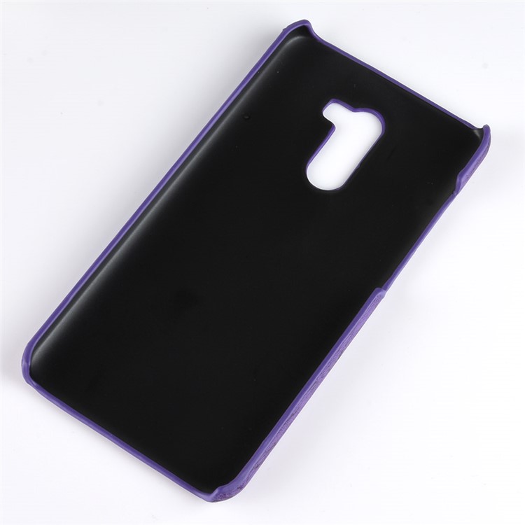 Wood Texture PU Leather Coated PC Phone Cover for Xiaomi Pocophone F1 / Poco F1 (India) - Purple-5