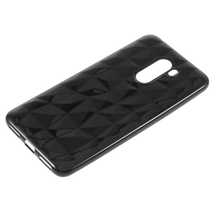 3D Diamond Texture TPU Cover for Xiaomi Pocophone F1 / Poco F1 (India) - Black-1