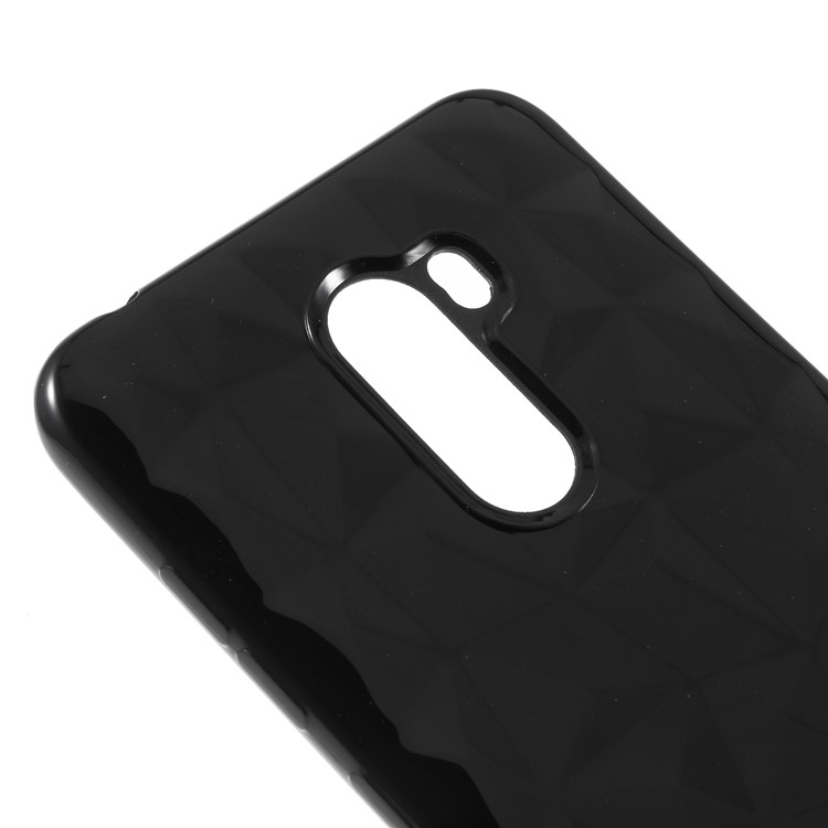 3D Diamond Texture TPU Cover for Xiaomi Pocophone F1 / Poco F1 (India) - Black-3