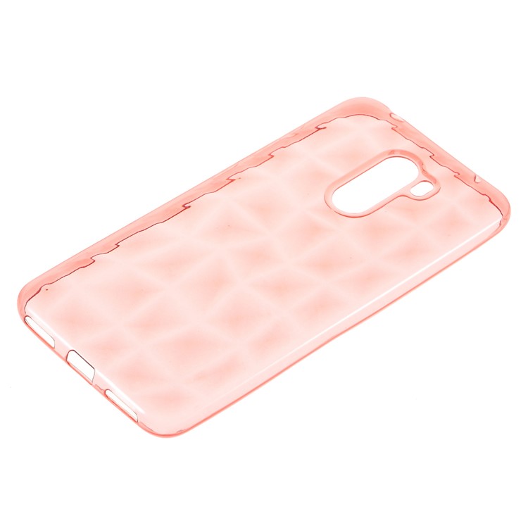 3D Diamond Texture TPU Phone Cover for Xiaomi Pocophone F1 / Poco F1 (India) - Rose-1