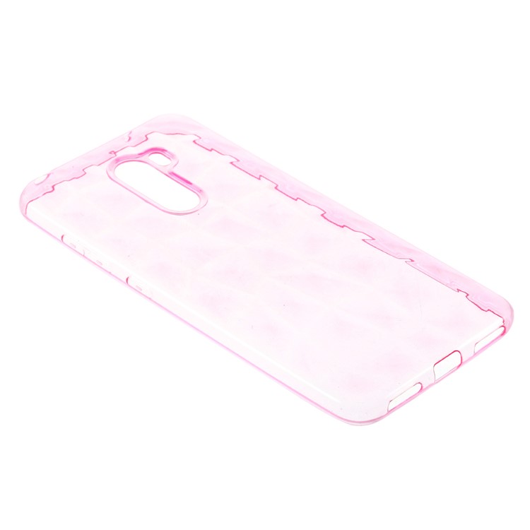3D Diamond Texture TPU Phone Shell for Xiaomi Pocophone F1 / Poco F1 (India) - Pink-3