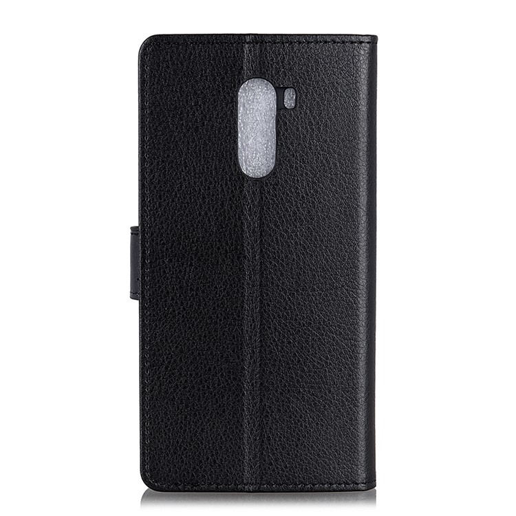 Litchi Skin PU Leather Wallet Case for Xiaomi Pocophone F1 / Poco F1 (India) - Black-5
