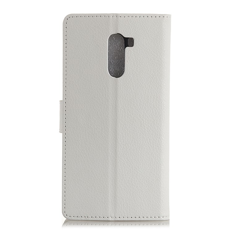 Litchi Skin PU Leather Cover Wallet Stand Phone Shell for Xiaomi Pocophone F1 / Poco F1 (India) - White-4