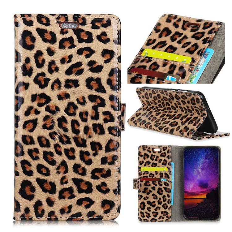 Leopard Pattern Magnetic Leather Wallet Phone Case for Xiaomi Redmi Note 6 Pro-1