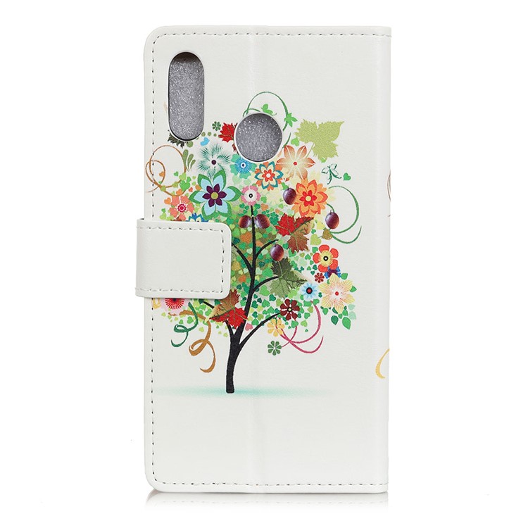 Pattern Printing Leather Stand Wallet Case for Xiaomi Redmi Note 6 Pro - Colorized Tree-3
