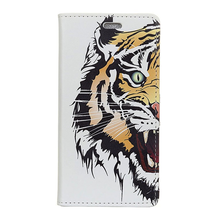 Pattern Printing Leather Stand Wallet Phone Casing for Xiaomi Redmi Note 6 Pro - Tiger Pattern-2