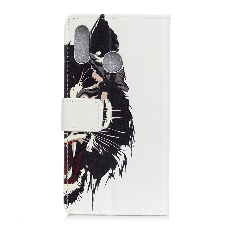 Pattern Printing Leather Stand Wallet Phone Casing for Xiaomi Redmi Note 6 Pro - Tiger Pattern-3