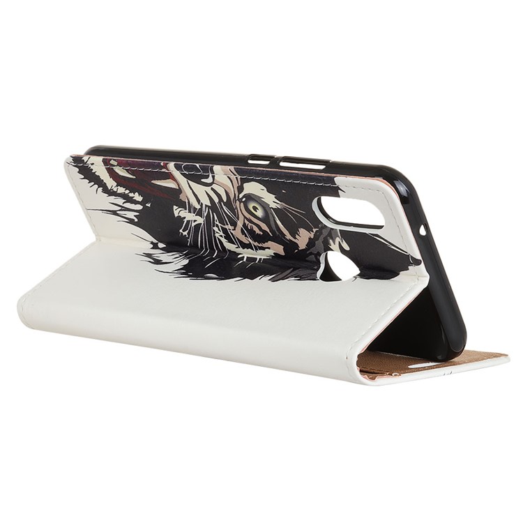 Pattern Printing Leather Stand Wallet Phone Casing for Xiaomi Redmi Note 6 Pro - Tiger Pattern-6