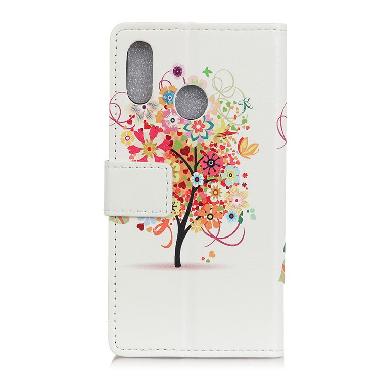 Pattern Printing Leather Stand Wallet Mobile Cover for Xiaomi Redmi Note 6 Pro - Flower Tree-3