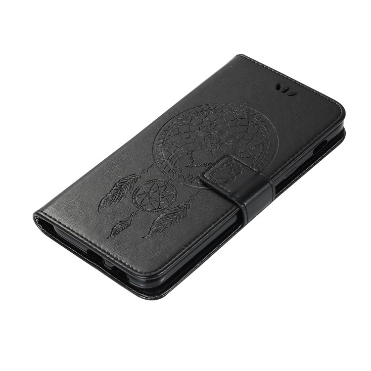 Imprint Owl Dream Catcher Wallet Stand Leather Case for Xiaomi Pocophone F1 / Poco F1 (India) - Black-5