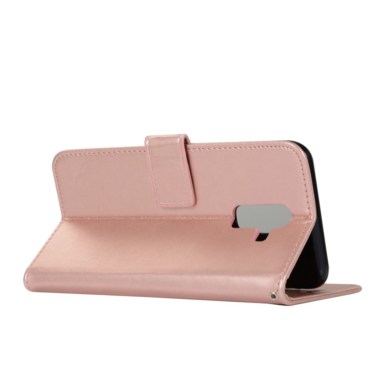Impressum Eule Traumfänger Lederhülle Mit Portemonnaie Ständer Für Xiaomi Pocophone F1 / Poco F1 (Indien) - Roségold-4