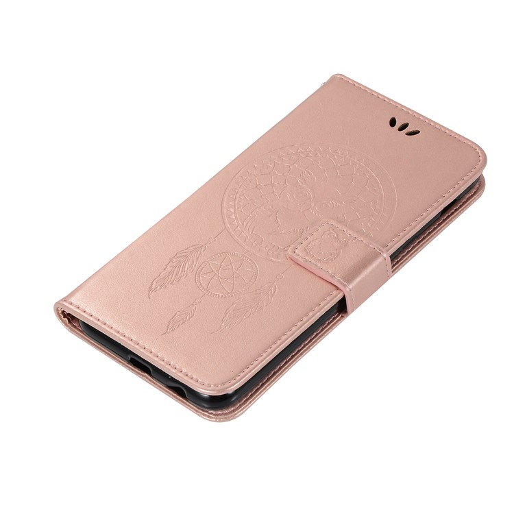 Impressum Eule Traumfänger Lederhülle Mit Portemonnaie Ständer Für Xiaomi Pocophone F1 / Poco F1 (Indien) - Roségold-5