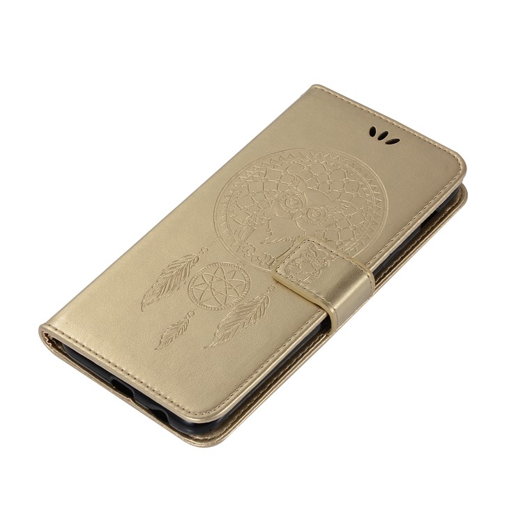 Impressum Eule Traumfänger PU Leder Geldbörse Handyhülle Für Xiaomi Pocophone F1 / Poco F1 (Indien) - Gold-5