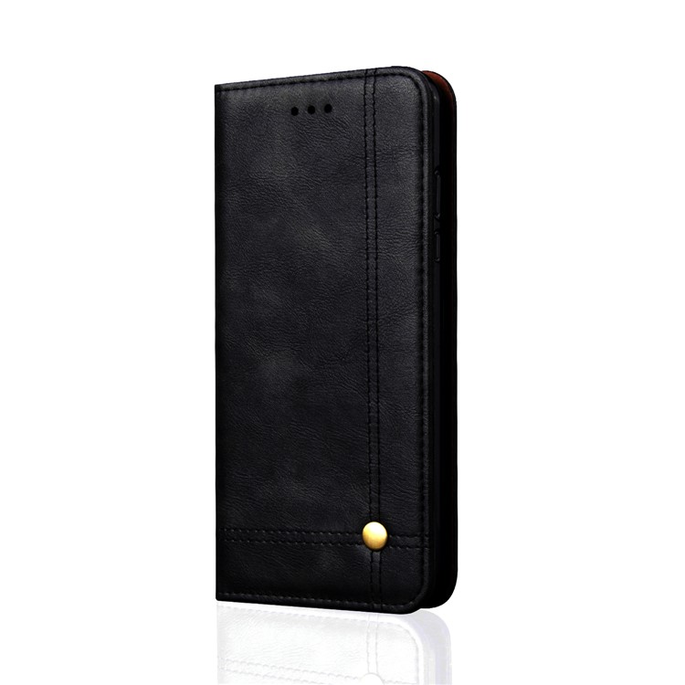 Auto-absorbed Crazy Horse Vintage Leather Wallet Case for Xiaomi Pocophone F1 / Poco F1 (India) - Black-3
