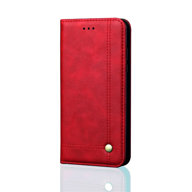 Auto-absorbed Crazy Horse Vintage Leather Phone Cover for Xiaomi Pocophone F1 / Poco F1 (India) - Red-2