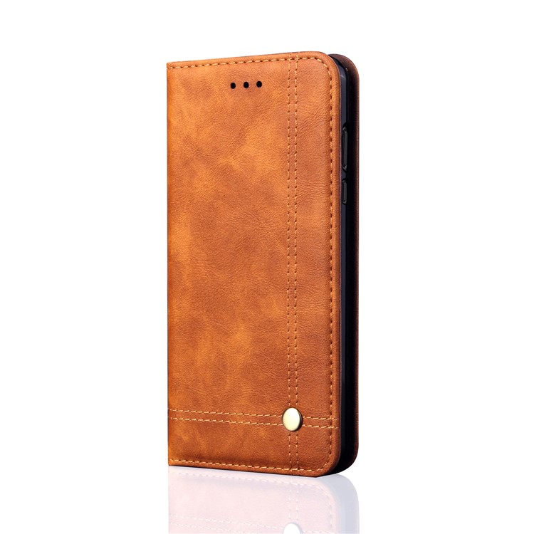 Auto-absorbed Crazy Horse Vintage Leather Mobile Shell for Xiaomi Pocophone F1 / Poco F1 (India) - Brown-2