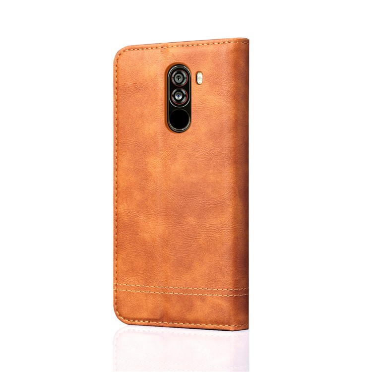 Auto-absorbed Crazy Horse Vintage Leather Mobile Shell for Xiaomi Pocophone F1 / Poco F1 (India) - Brown-3