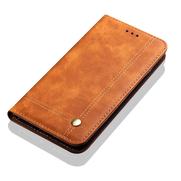 Auto-absorbed Crazy Horse Vintage Leather Mobile Shell for Xiaomi Pocophone F1 / Poco F1 (India) - Brown-7