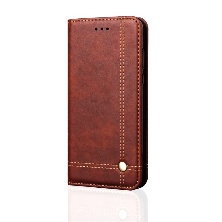 Auto-absorbed Crazy Horse Vintage PU Leather Cell Phone Cover for Xiaomi Pocophone F1 / Poco F1 (India) - Coffee-2