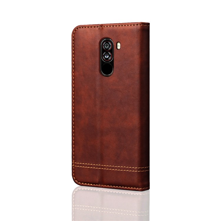 Auto-absorbed Crazy Horse Vintage PU Leather Cell Phone Cover for Xiaomi Pocophone F1 / Poco F1 (India) - Coffee-3