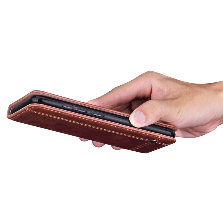 Auto-absorbed Crazy Horse Vintage PU Leather Cell Phone Cover for Xiaomi Pocophone F1 / Poco F1 (India) - Coffee-6