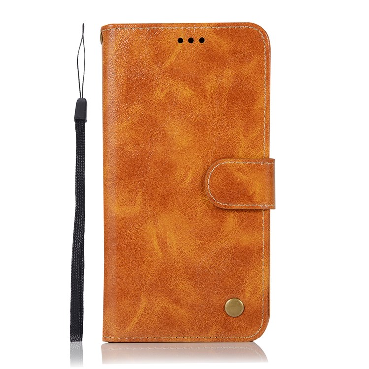 Premium Vintage PU Leather Case Accessory with Wallet for Xiaomi Pocophone F1 / Poco F1 (India) - Brown-2