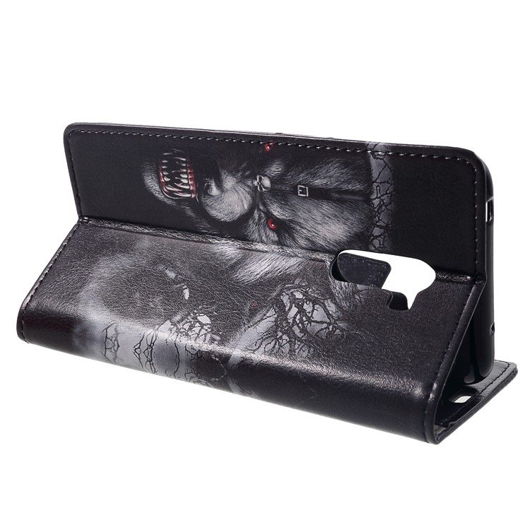 Pattern Printing Stand Leather Wallet Mobile Phone Casing for Xiaomi Pocophone F1 / Poco F1 (India) - Fierce Wolf-4