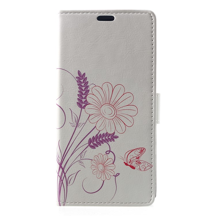 Pattern Printing Stand Leather Wallet Mobile Phone Shell for Xiaomi Pocophone F1 / Poco F1 (India) - Flower Pattern-1