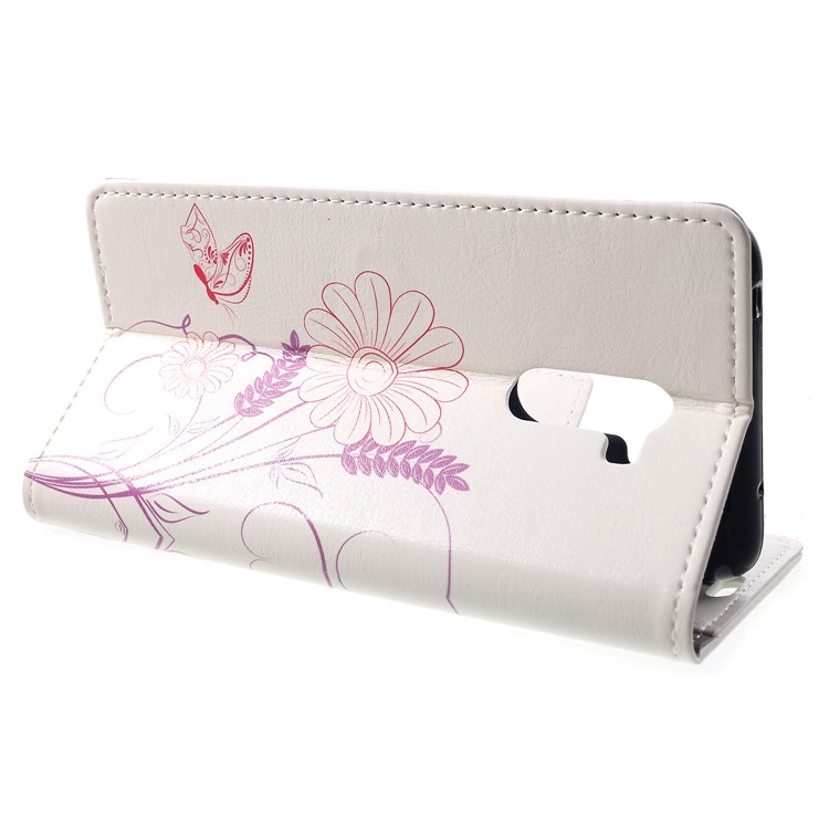 Pattern Printing Stand Leather Wallet Mobile Phone Shell for Xiaomi Pocophone F1 / Poco F1 (India) - Flower Pattern-4