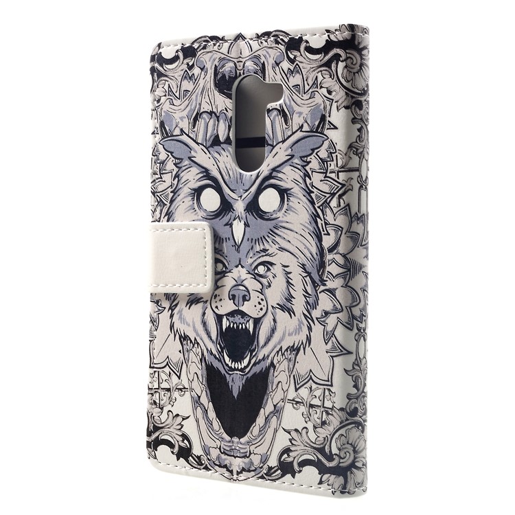 Pattern Printing Stand Leather Wallet Mobile Phone Case Accessory for Xiaomi Pocophone F1 / Poco F1 (India) - Abstract Owl-2