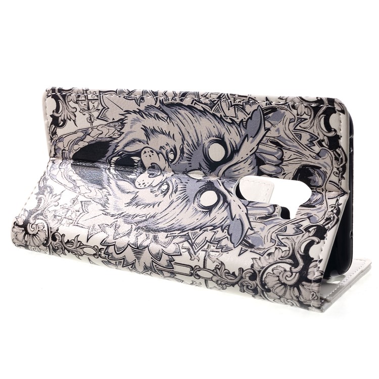 Pattern Printing Stand Leather Wallet Mobile Phone Case Accessory for Xiaomi Pocophone F1 / Poco F1 (India) - Abstract Owl-4