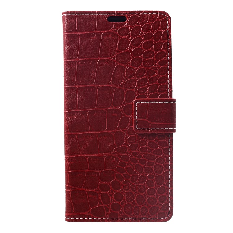 Vintage Crocodile Texture Wallet Stand Leather Case for Xiaomi Pocophone F1 / Poco F1 (India) - Red-3