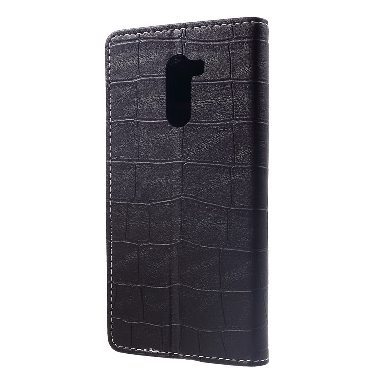 Vintage Crocodile Texture Wallet Stand Leather Casing for Xiaomi Pocophone F1 / Poco F1 (India) - Black-2