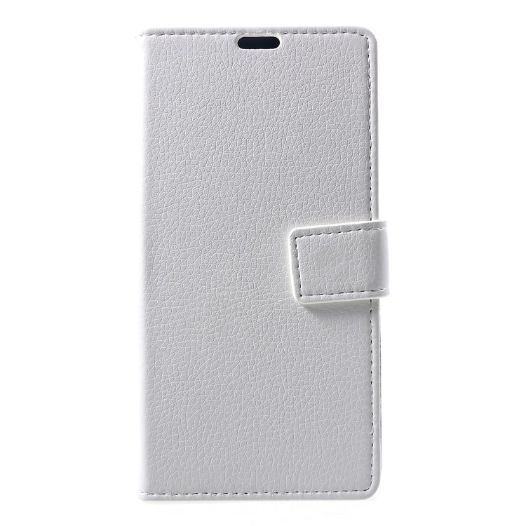 Litchi Skin Leather Wallet Stand Accessory Cover for Xiaomi Pocophone F1 / Poco F1 (India) - White-1