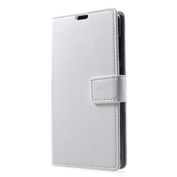 Litchi Skin Leather Wallet Stand Accessory Cover for Xiaomi Pocophone F1 / Poco F1 (India) - White-3