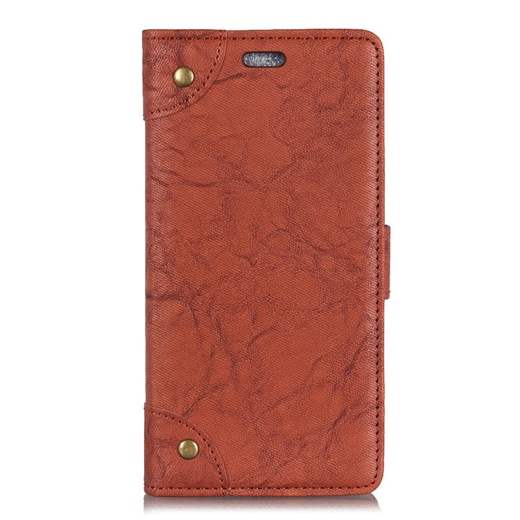 Retro Style Leather Wallet Case Shell for Xiaomi Redmi Note 6 Pro - Brown-6