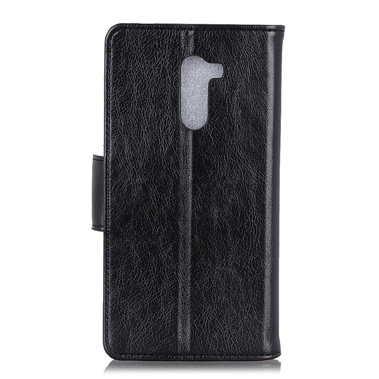Textured Split Leather Wallet Cellphone Case for Xiaomi Pocophone F1 / Poco F1 (India) - Black-4