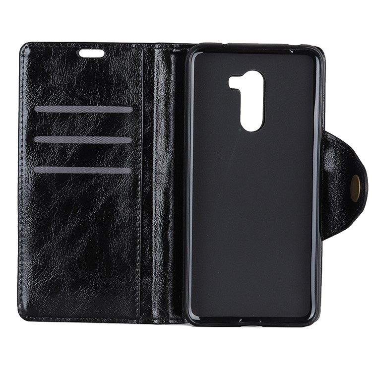 For Xiaomi Pocophone F1 / Poco F1 (India) Textured PU Leather Wallet Protective Phone Case - Black-4