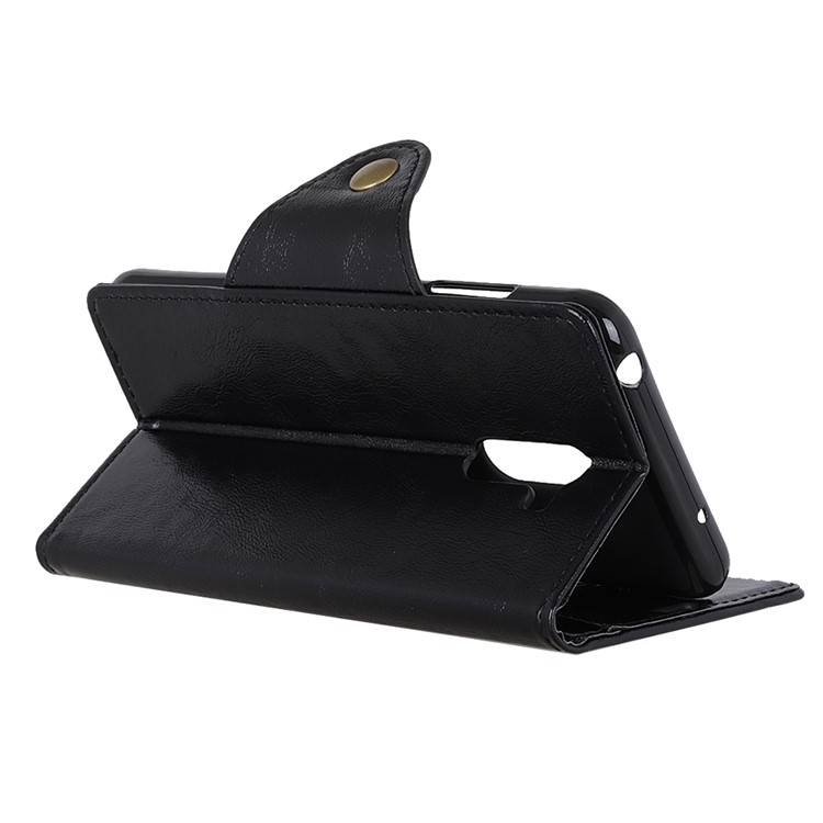 For Xiaomi Pocophone F1 / Poco F1 (India) Textured PU Leather Wallet Protective Phone Case - Black-5