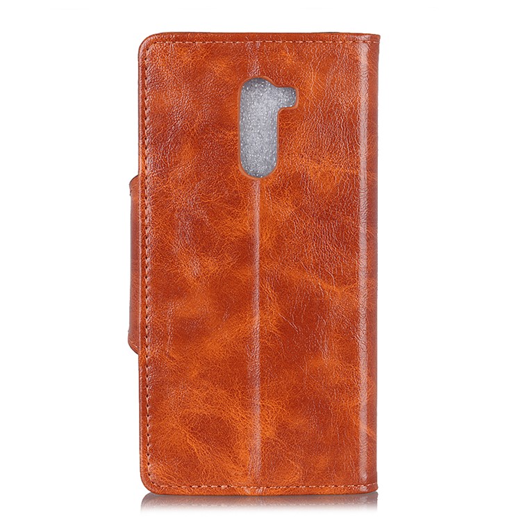 For Xiaomi Pocophone F1 / Poco F1 (India) Textured PU Leather Wallet Protective Phone Case - Orange-3